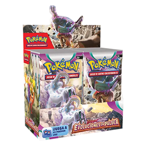 Caja de 36 Sobres Evoluciones de Paldea Español Caja Evoluciones de Paldea 36 sobres Castellano Pokémon 2023