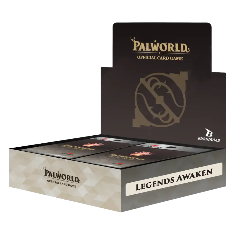 Caja Palworld Official Card Game BP02 Legends Awaken en inglés con 12 sobres sellados