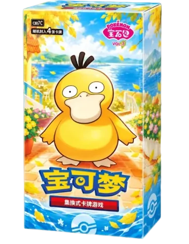 Pokémon Gem Pack Vol. 7 CBB7C – Caja 18 sobres chino simplificado Caja Pokémon Gem Pack Vol. 7 CBB7C chino simplificado con Psyduck, 18 sobres