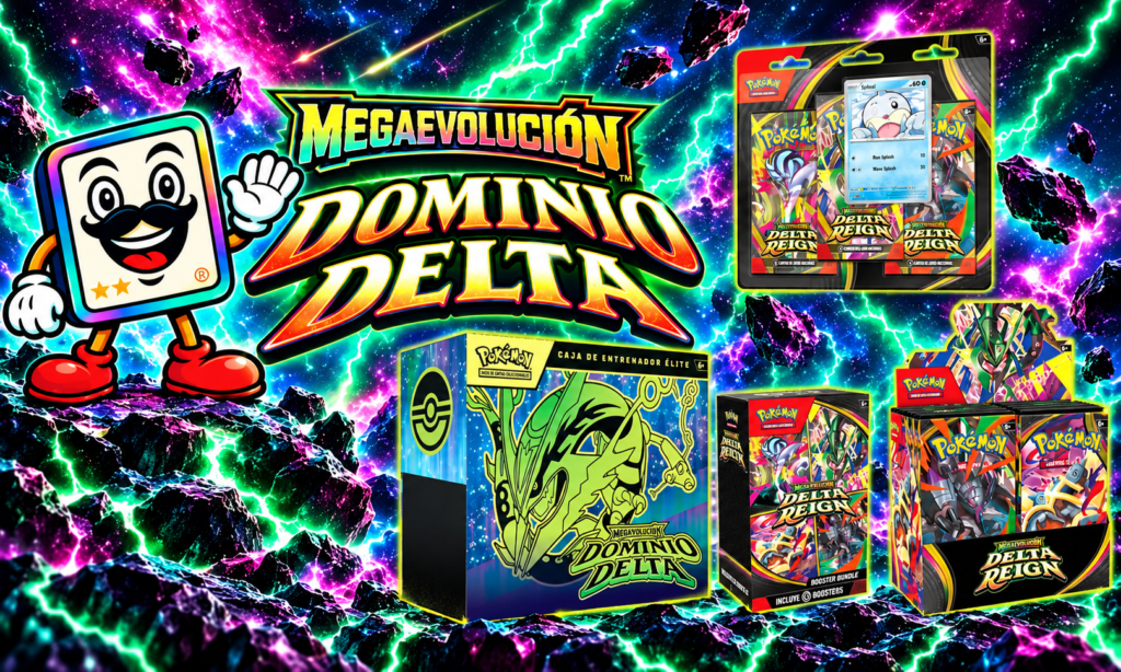 Póster de la colección Pokémon Megaevolución Dominio Delta con Mega Rayquaza ex