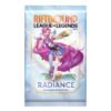 Sobre Riftbound Radiance inglés de 14 cartas con Seraphine – League of Legends TCG